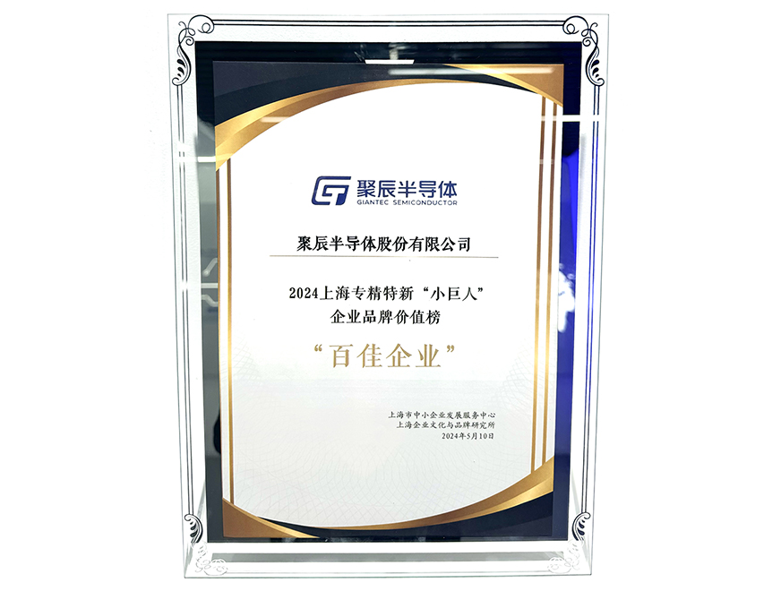  聚辰半導體入選2024上海專精特新“小巨人”企業品牌價值榜